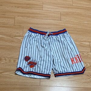NBA White and Blue Striped Shorts XL